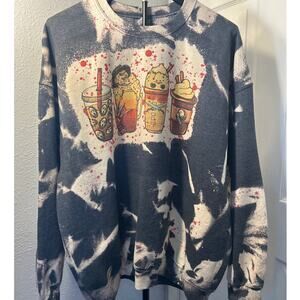 Bleached Horror Movie Iced Coffee Sweatshirt Slasher Halloween 2XL